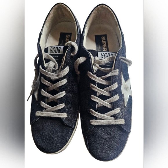 AUTHENTIC Golden Goose Black and Silver Women's Star Sneakers Size 10 EUC - Picture 7 of 16